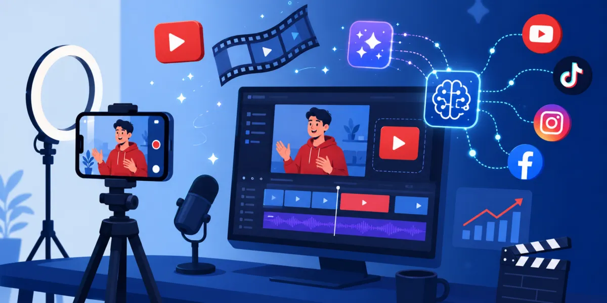 Content YouTube TikTok voi AI quy trinh tu y tuong den video hoan chinh