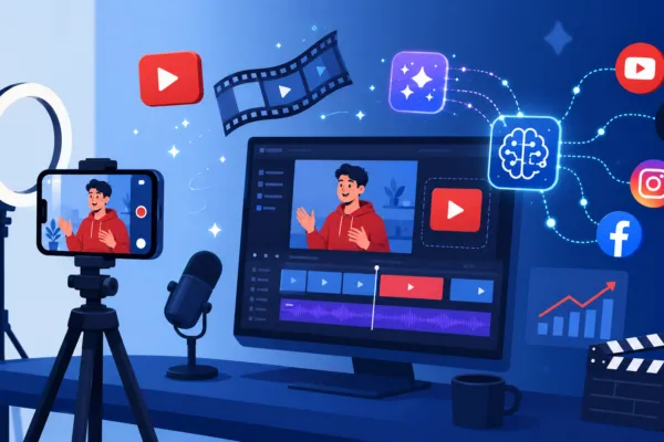 Content YouTube TikTok voi AI quy trinh tu y tuong den video hoan chinh