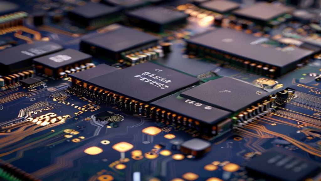 Thanh RAM DDR5 trên bo mạch chủ máy tính cận cảnh