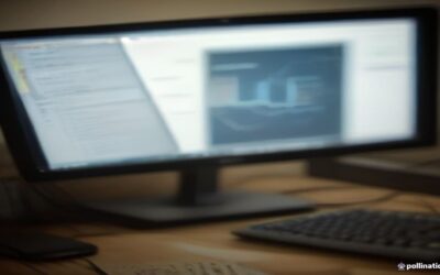 Developer workstation with PHP event dispatcher code on screen