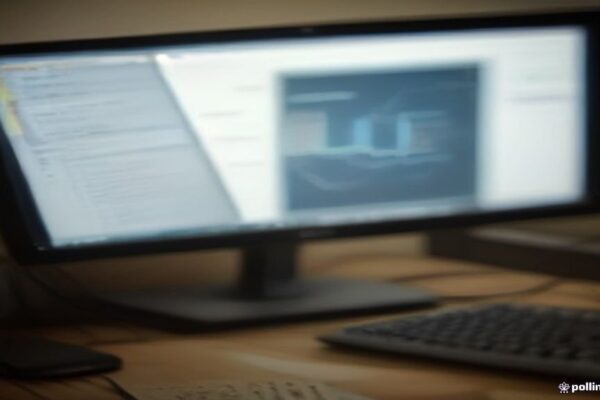 Developer workstation with PHP event dispatcher code on screen